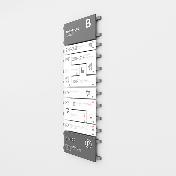 Plug & Play Floor Information Board, Floor Signboard, Floor Direction Sign