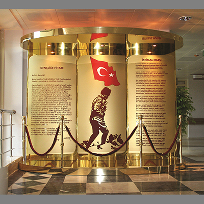 Gold  Atatürk ve Şehit Köşeleri, Makam Panosu, Üç Panel