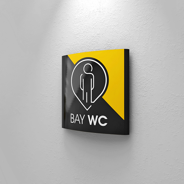 Bombeli Wc Piktogram, Kapı Panosu, Kapı Levhası, Kapı Tabelası