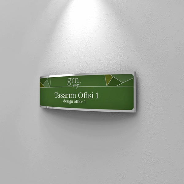 Curved Door Sign