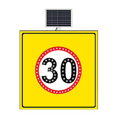 Solar Powered Road Speed Limit Signs - Traffic Signage