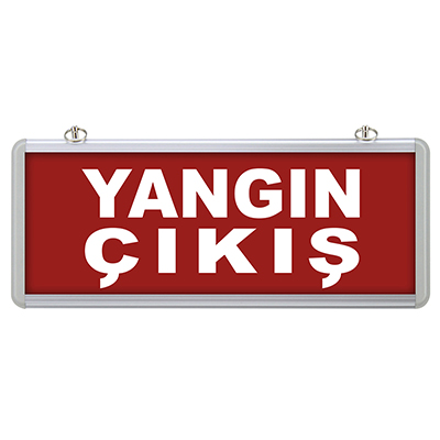 Acil yangın çıkış tabelası, exit tabelası, askılı acil çıkış panosu, led ışıklı acil çıkış,