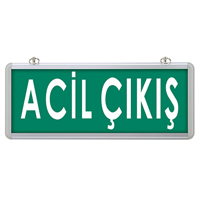 Acil yangın çıkış tabelası, exit tabelası, askılı acil çıkış panosu, led ışıklı acil çıkış,