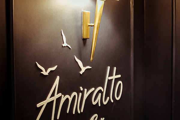 Acrylic cut-out letters, brand name sign