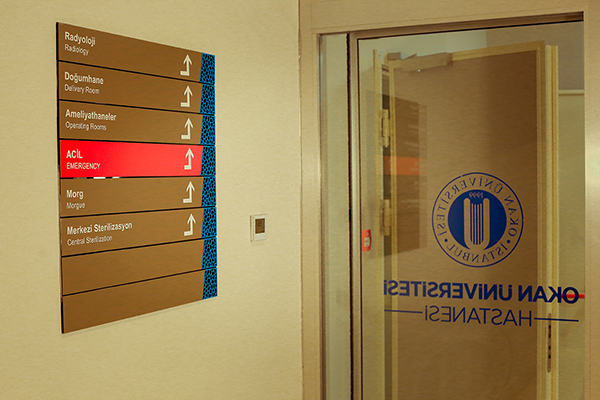 acrylic floor information elevator sign	