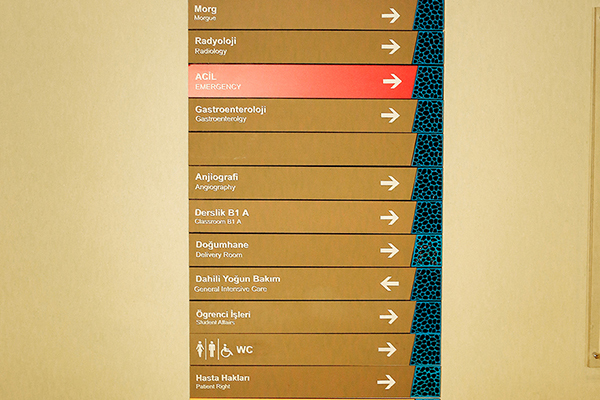 acrylic floor information elevator sign	