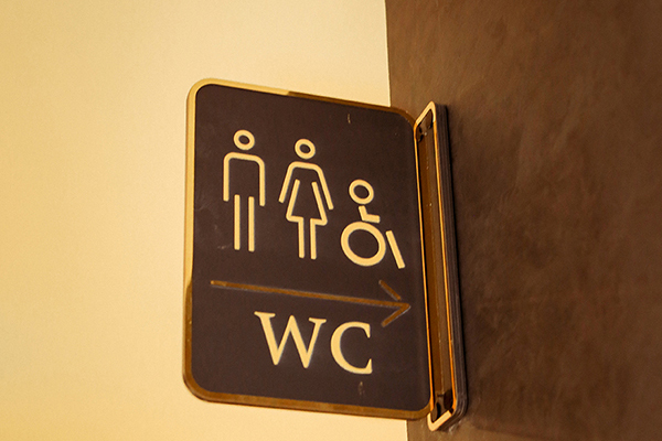 acrylic hotel blade pictogram sign	