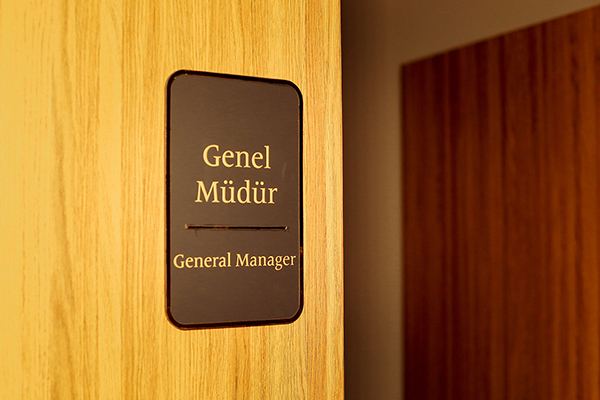 acrylic hotel door signage 