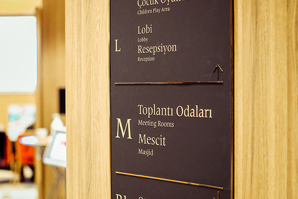 acrylic hotel floor information sign