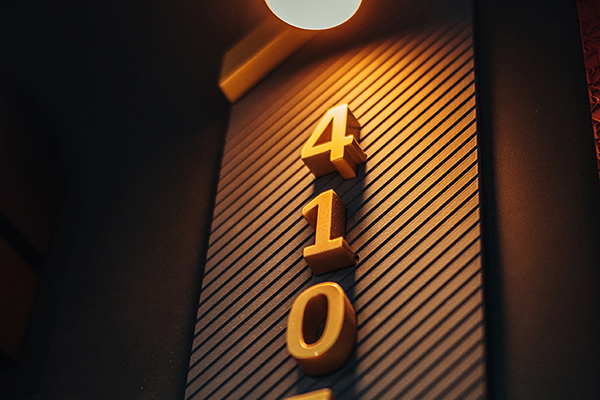 acrylic illuminated door number sign