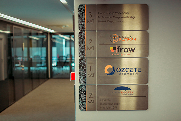 acrylic, stainless steel floor information signage	