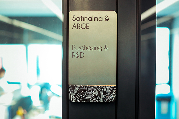 acrylic, stainless steel pictogram door signage	