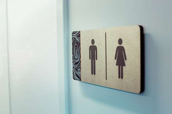 acrylic, stainless steel pictogram door signage