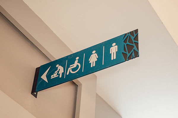 Acrylic Suspended Pictogram Signage, Blade Signage, Mall Signage