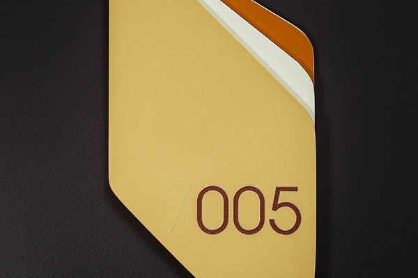 Aluminum door number signage