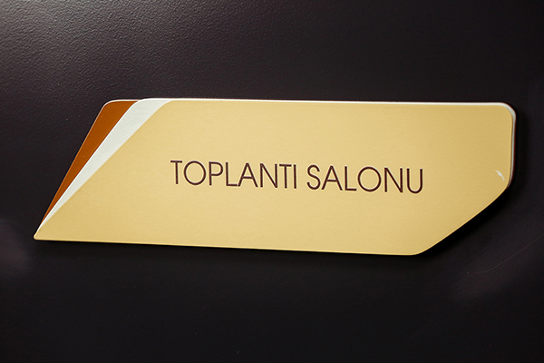 Aluminum door signage