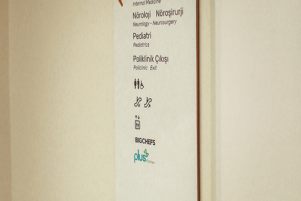 aluminum floor information hospital sign	