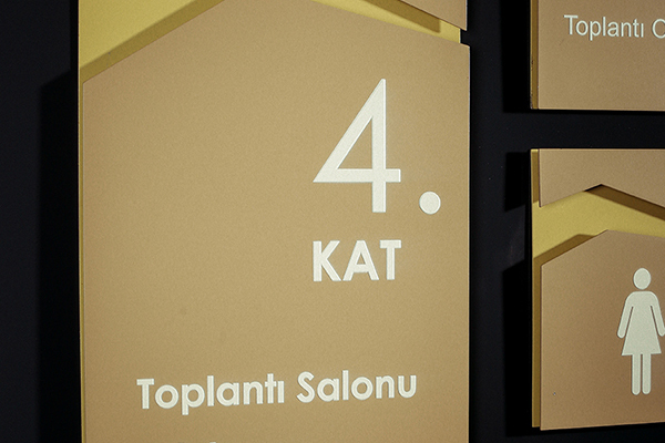 aluminum floor information sign