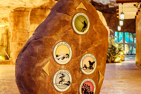 Alüminyum Yönlendirme Totem, Peyzaj Park Yönlendirme, Salwa Dahab Mountains Water & Advanture Park