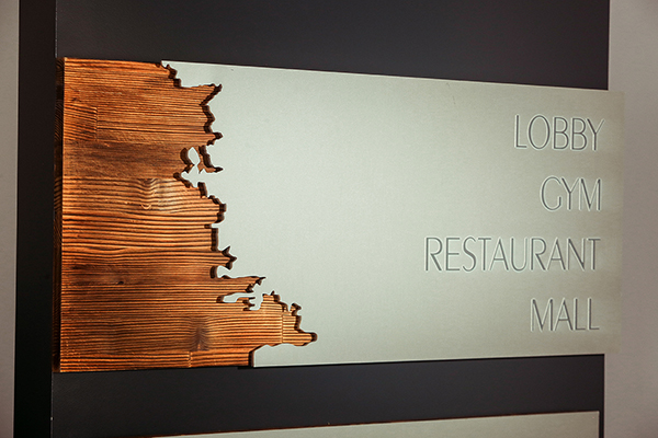 Anodized Aluminum - Wooden Door Signage, Floor Information Sign