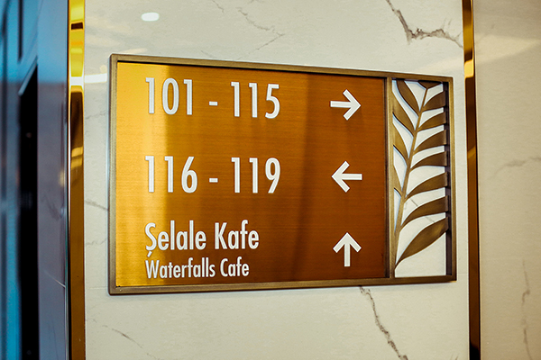Brass Floor Information - Directional Signage