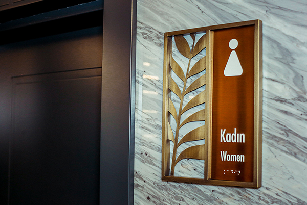 Brass Pictogram Signage - Stainless Steel Pattern Signage