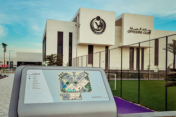 Işıklı Alüminyum Harita Yönlendirme Kiosk, Bahçe Peyzaj Yönlendirme, Doha Qatar Askeri Tesis