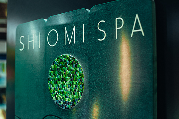 corian brand name uv print pattern signage engraving