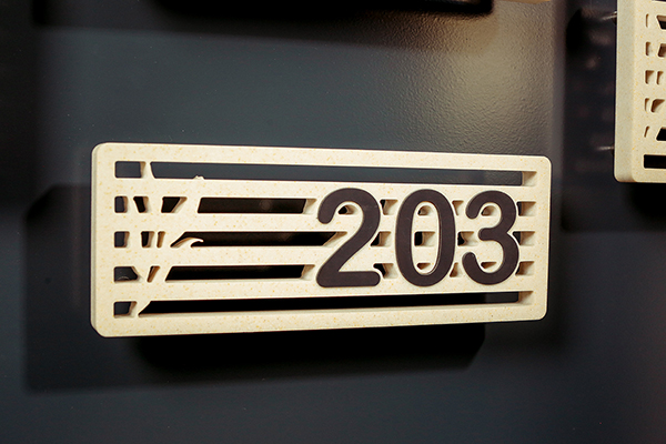 Corian Hotel Door Number Signage