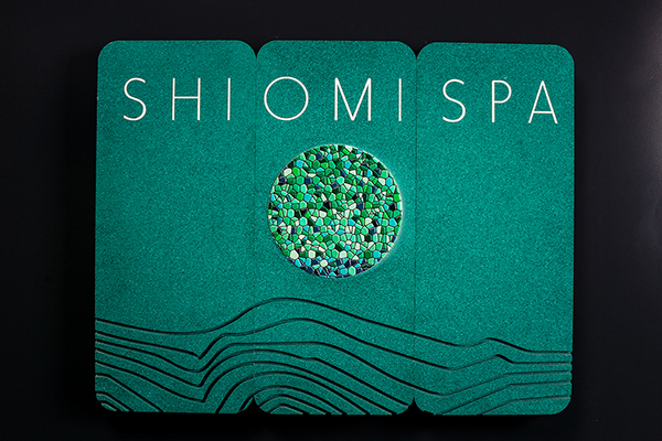 corian pattern brand name signage