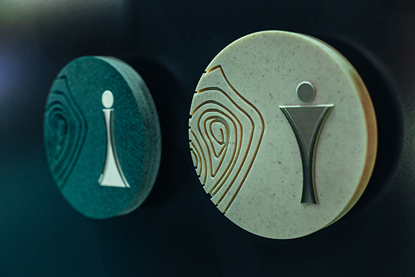 corian pictogram signage