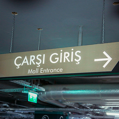 Directional Suspended Signage - Hanging Wayfinding - Acrylic Signage