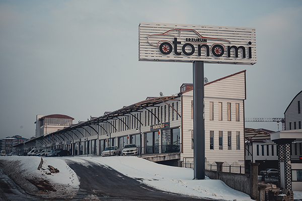 Dış Mekan Alüminyum Kaset Totem Yönlendirme, Yol Totemi, Erzurum Otonomi