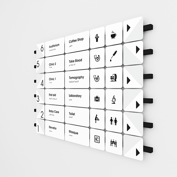 Plug & Play Floor Information Board, Floor Signboard, Floor Direction Sign