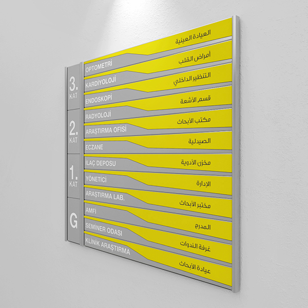 Flat System Floor Information Signage