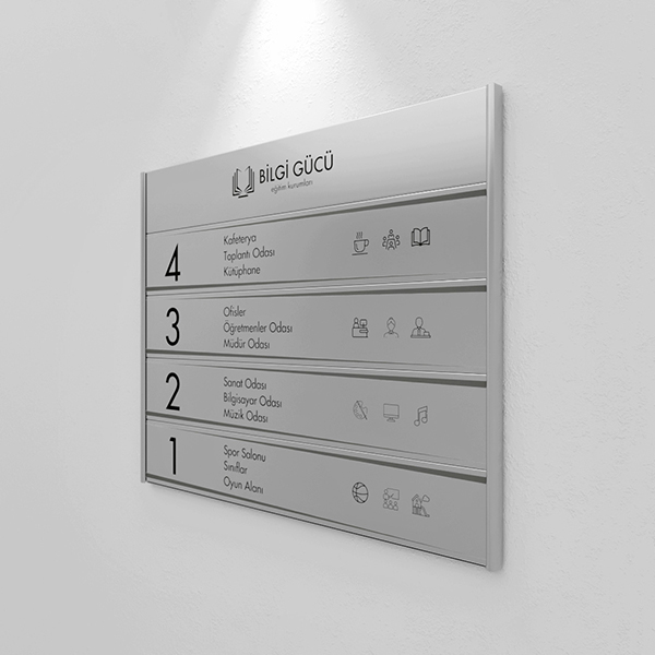 Flat System Floor Information Signage