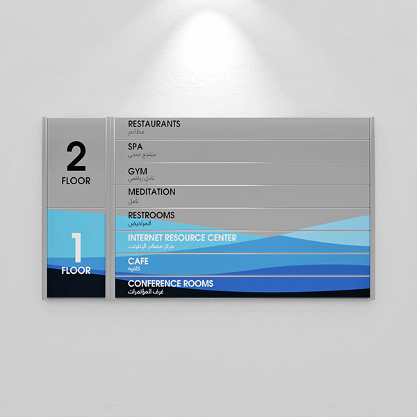 Flat System Floor Information Signage