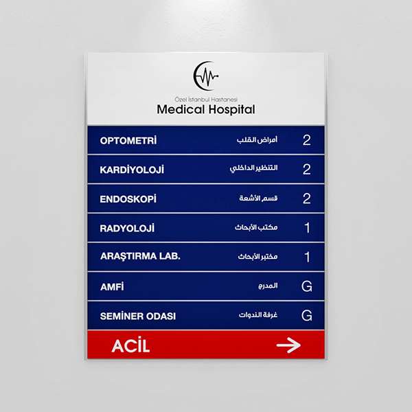Flat System Floor Information Signage