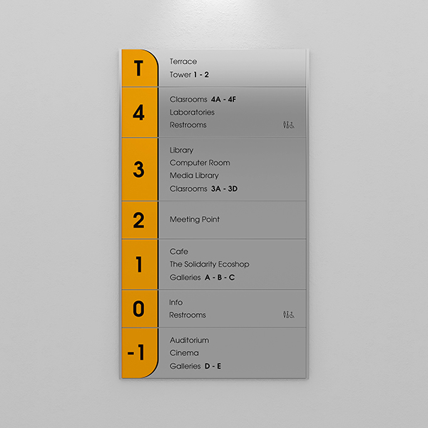 Flat System Floor Information Signage
