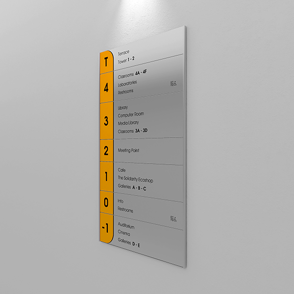 Flat System Floor Information Signage