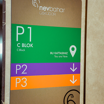 Floor Informational Signage - Car Park Sign - Wayfinding