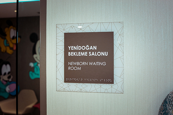 hospital acrylic door signage	