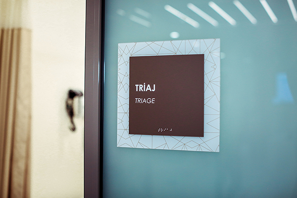 hospital acrylic door signage