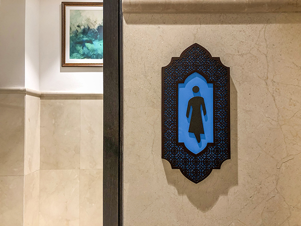 Hotel WC Signage, Aluminum, Acrylic Pictogram signage