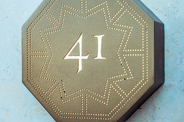 Illuminated Door Number Sign, Pattern Sign, Hotel Door number sign