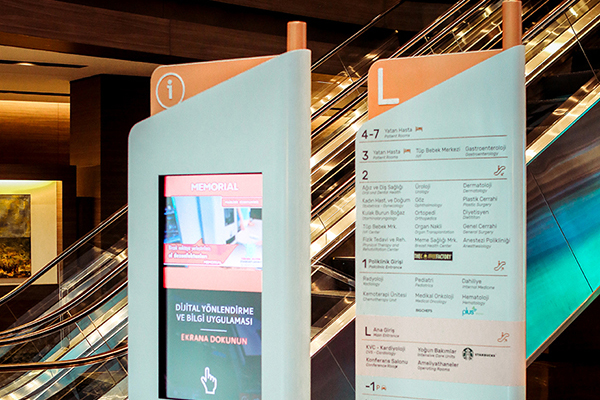 Memorial Wayfinding - Hospital Signage - Touch Screen