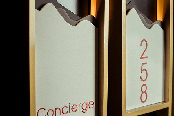 stainless steel, aluminum illuminated door number