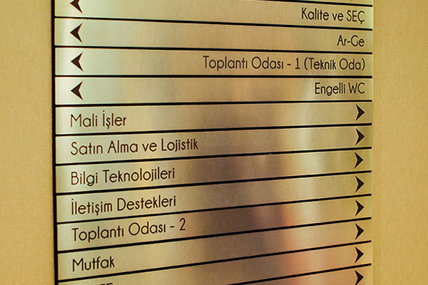 Stainless Steel Floor Information Sign - Residence Sign