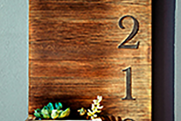 Wooden Door Number, Address Signage